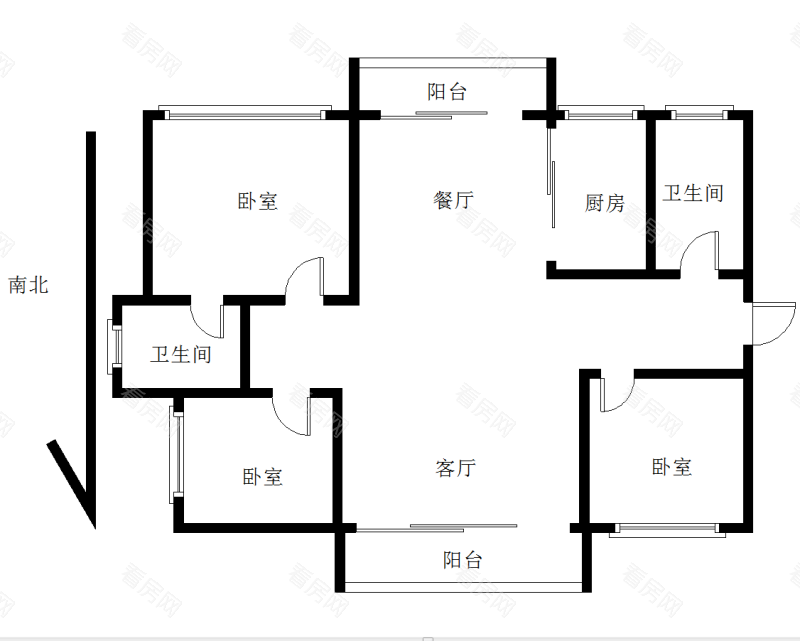 雅居乐万象郡峯汇 4室2厅 131㎡ 精装_雅居乐万象郡峯汇二手房户型图片10
