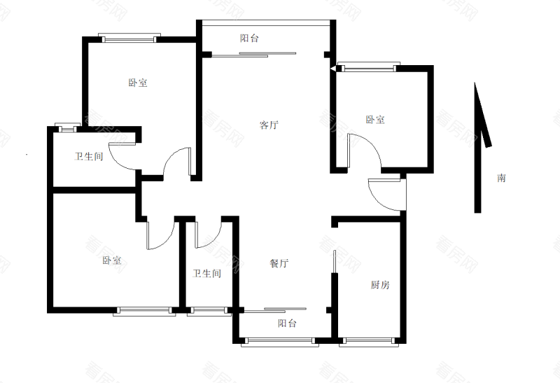 蓝湾半岛小区2室2厅1卫户型图15