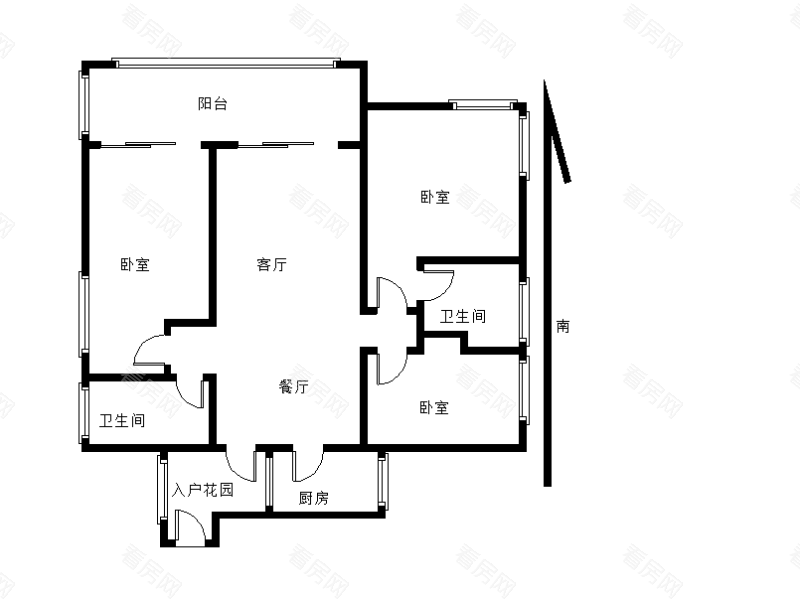 中珠上城二期小区3室2厅2卫户型图20