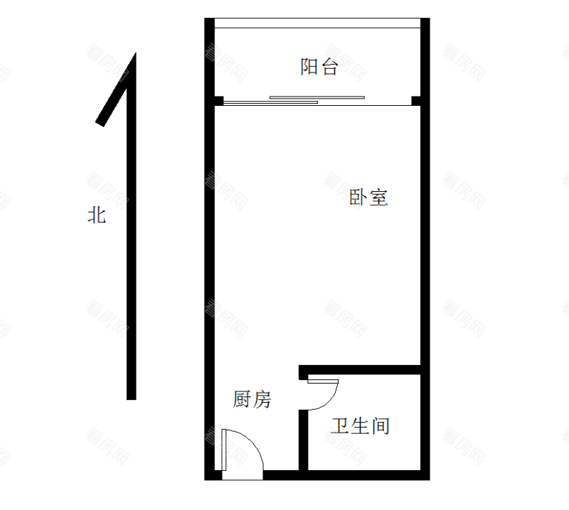 未来荟小区1室0厅1卫户型图4