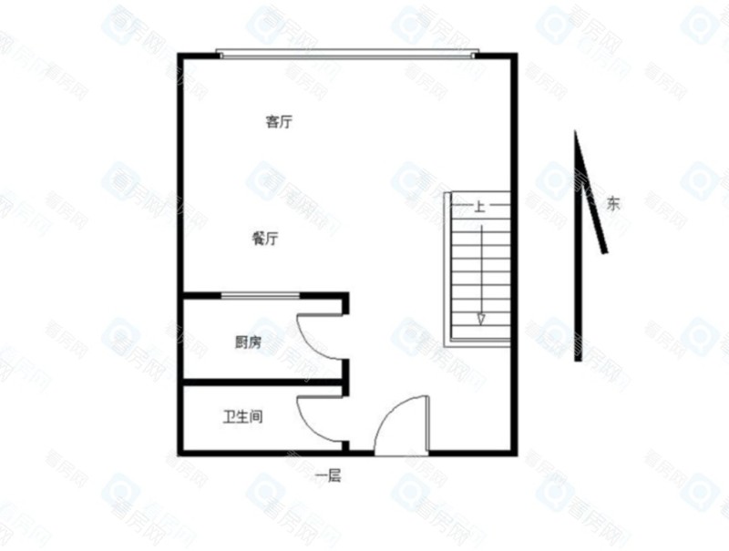 华发世纪城三期小区1室2厅2卫户型图6