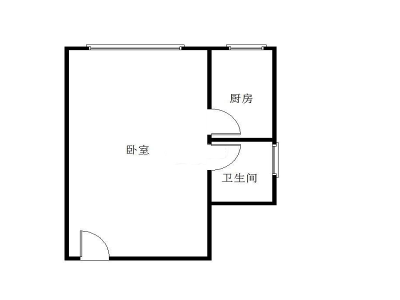 卡罗社区小区1室0厅1卫户型图4
