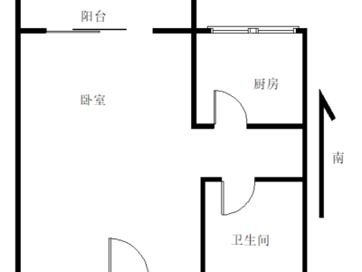 雷圳0755小区1室0厅1卫户型图3