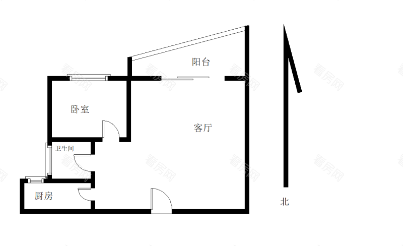 金港豪庭小区1室1厅1卫户型图8