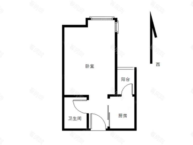 东方都会大厦 罗湖30平1房，总价仅128万_东方都会大厦二手房户型图片5